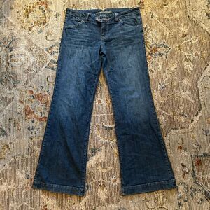 American Eagle Outfitters Blue Flare Wide Leg Jeans